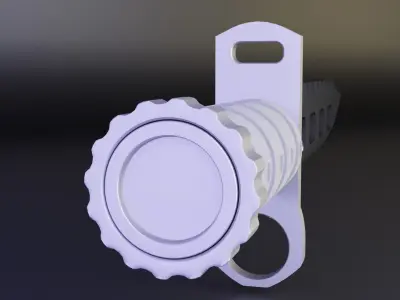 Styled Knife Low-poly 3D model