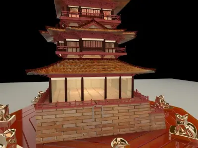 Chinese ancient tower 3D model