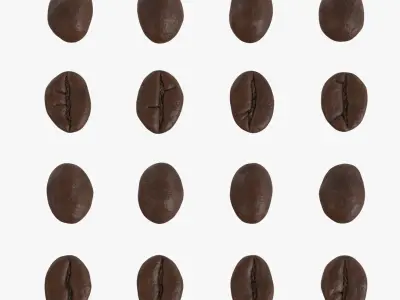 Coffee beans dark 3D model
