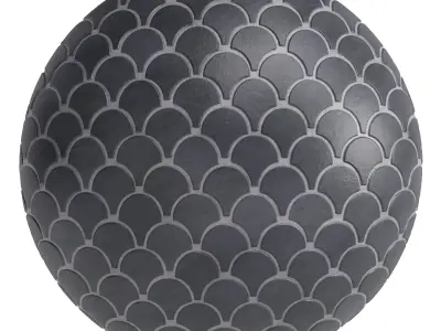 Materials 6- Fish scale tiles PBR Texture