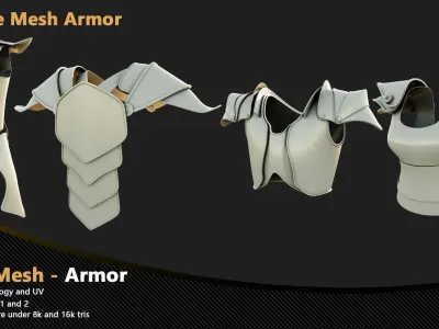 27 armor Base Mesh - VOL 03 Low-poly 3D model