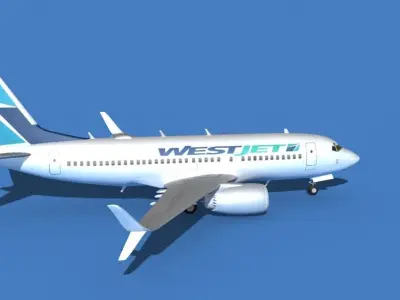 Boeing 737 MAX 7 West Jet 3D model