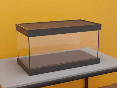 Glass Cage Free low-poly 3D model