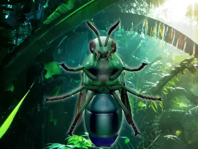Cuckoo Wasp Low-poly 3D model