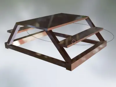 outdoor table lunchtime table 3D print model