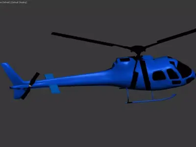 helicopter low poly model 3D model