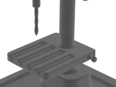 Drilling Machine Low-poly 3D model