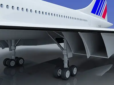 France Concorde Airliner 3D model