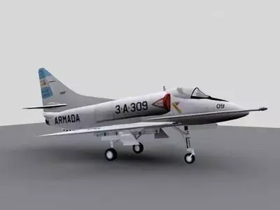 A-4Q AR Low-poly 3D model