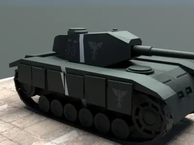 TANK T01 model Paris Low-poly 3D model