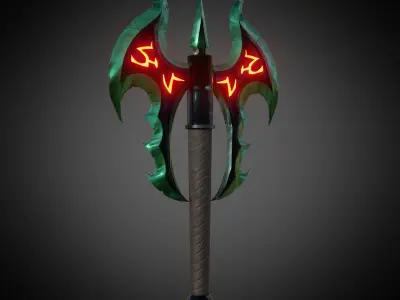 Axe Of Warrior Low-poly 3D model