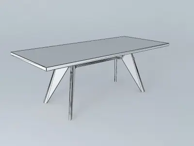 Small EM Table Jean Prouvé 1950 Free 3D model