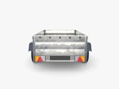 Cargo Trailer v7 Low-poly 3D model