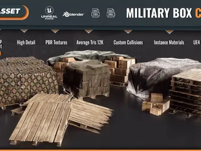 Military Box Cargo Vol 2 Low-poly 3D model