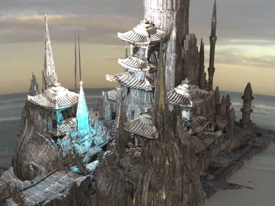 KOTENGU Fortress Mountain 3D model