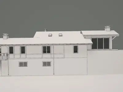 Chalet house 3D model