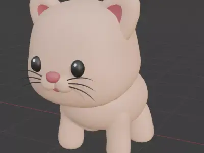 Cute Low Poly Pets Low-poly 3D model