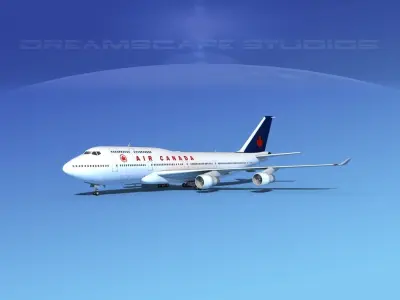Boeing 747-400 Air Canada 3D model