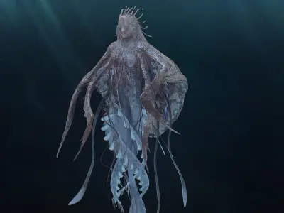 Jellyfish Empress Low-poly 3D model