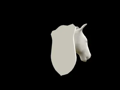 Zebra Head Low-poly 3D model