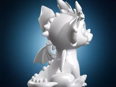 Lemon Dragon Fantasy Creature 3D Print Model 3D print model