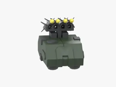 Army Tank 3D Illustration 3D model