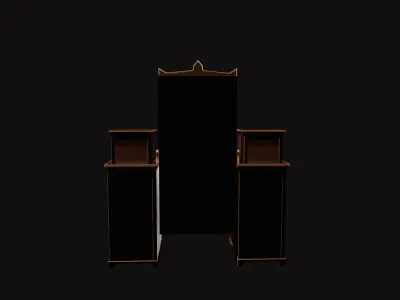 Medieval Furniture V03 Low-poly 3D model