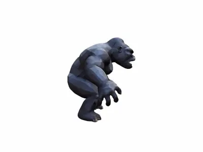 King Kong Gorilla Powerfull  Animal In The Forest 3d Render 3D model