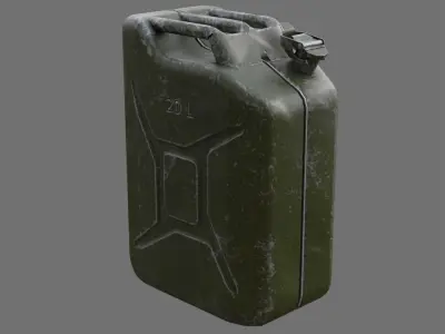 Fuel Can 3B Low-poly 3D model