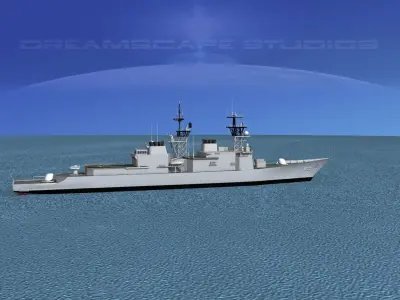 Spruance Class DD972 USS Oldendorf 3D model