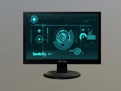 Generic Monitor Low-poly 3D model