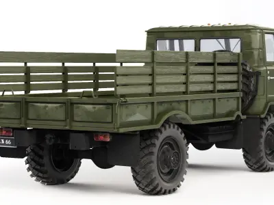 GAZ 66 1965  flatbed body 3D model