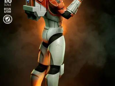 STAR WARS Clone Commando Sculpture 3D print model
