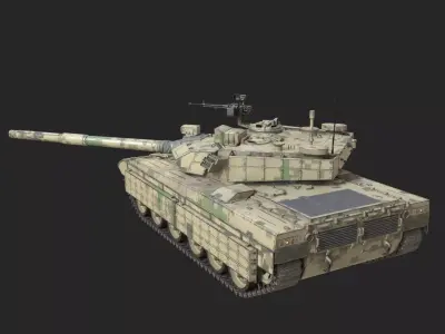 4 coatings of PLA Army ZTZ96B ZTZ-96B Main Battle Tank MBT Low-poly 3D model