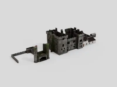 Armadale Castle and Museum Low-poly 3D model