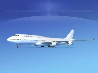 Boeing 747-8I Unmarked  3D model