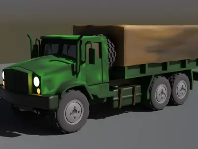 Military truck Low-poly 3D model