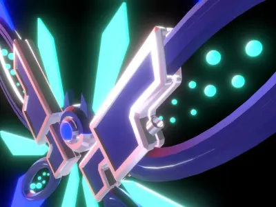 Mechanic Wing Low-poly 3D model