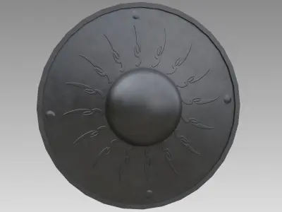 Buckler shield Free low-poly 3D model