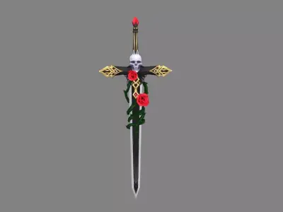 Vampire Count Sabre Low-poly 3D model
