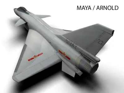 J-10 CHENGDU Low-poly 3D model