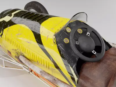 Vintage 1940s Speedcar Realistic Racing Car 3D Model Game Ready Low-poly 3D model