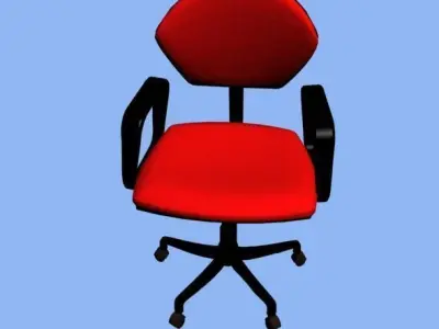 3D chair office Low-poly 3D model