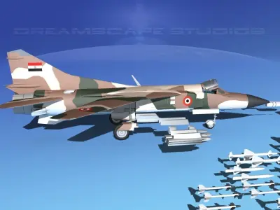 Mig 23 Flogger B Egypt 3D model