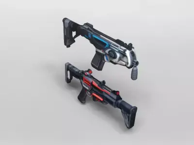 Futuristic Tactical Shotgun 3D Model 3D model