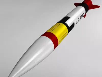 Patriot missile mim-104 high detail 3D model