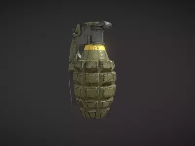Grenade 3D Model Tactical Military Game Asset 3D model