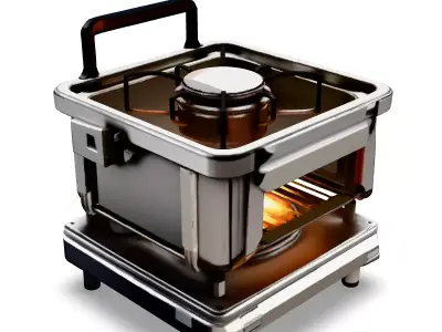 Realistic Portable Camping Stove 3D Model Low-poly 3D model
