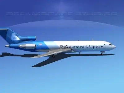 Boeing 727-200 Baltimore Clipper 3D model