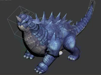 Dragon beast Low-poly 3D model